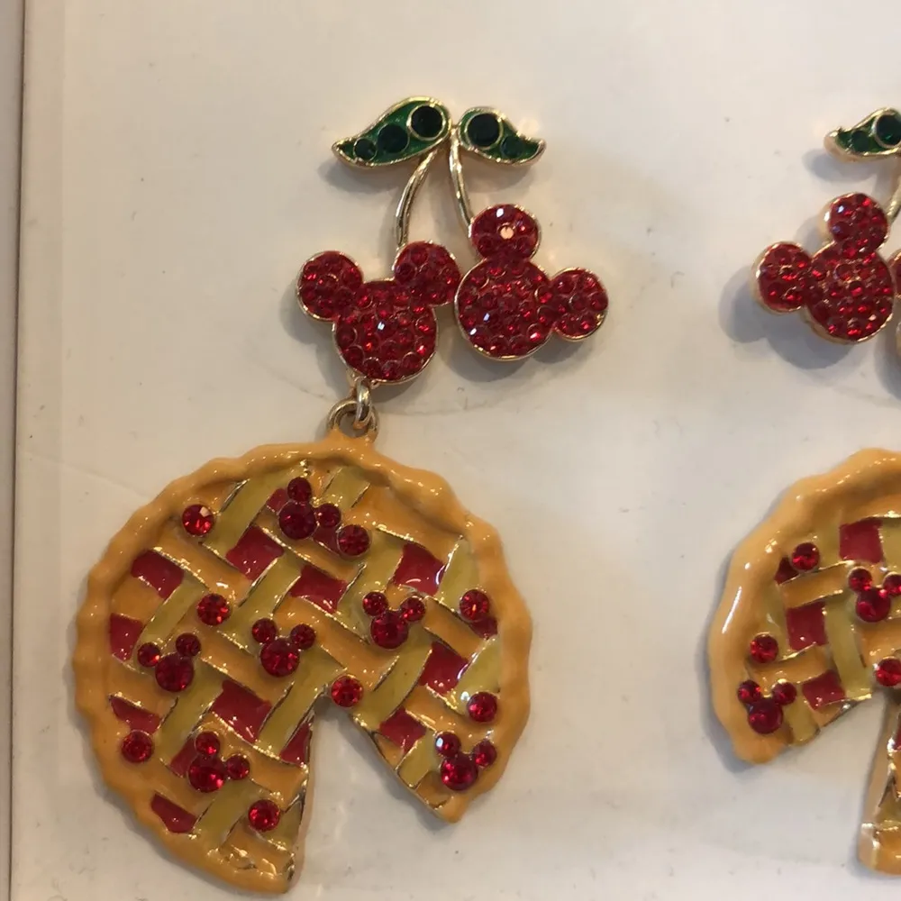 Disney nwt Mickey Mouse Cherry Pie Earrings - Image 4