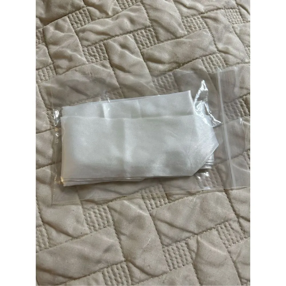 NEW Satin Kimono Robe Long Sleepwear Wedding Bride One Size White Size undefined - Image 7