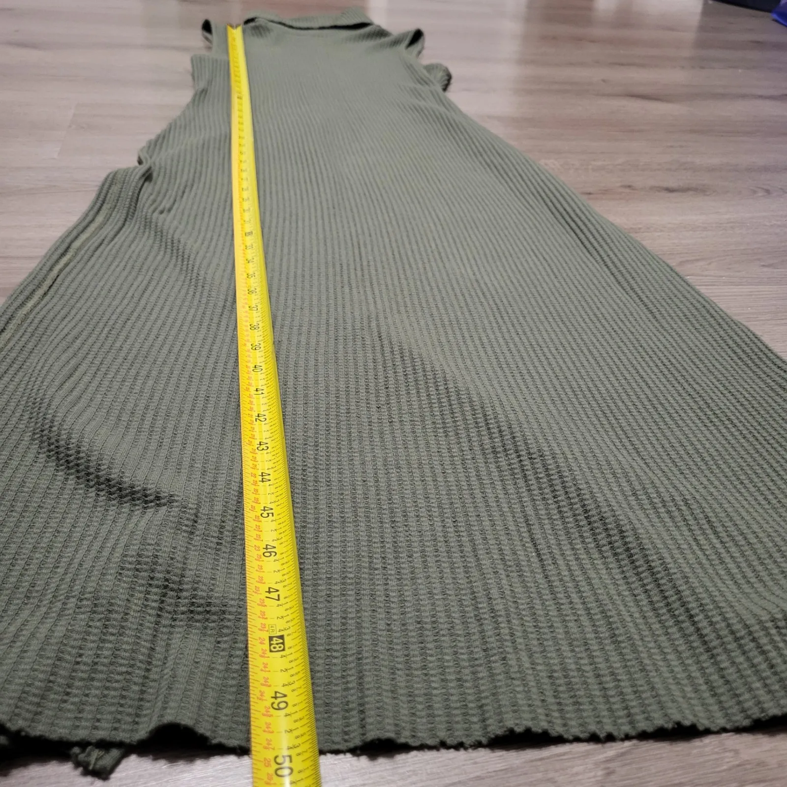 Stateside Anthropologie Olive Green Ribbed Turtleneck Sleeveless Midi Dress sz L - Image 8