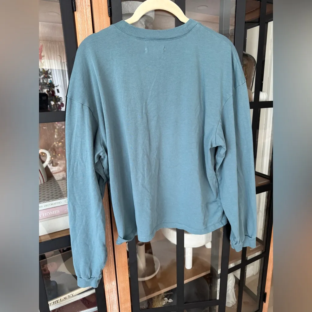 Madewell Supima Cotton Essential Long Sleeve Tee crewneck top steelyocean raglan - Image 4