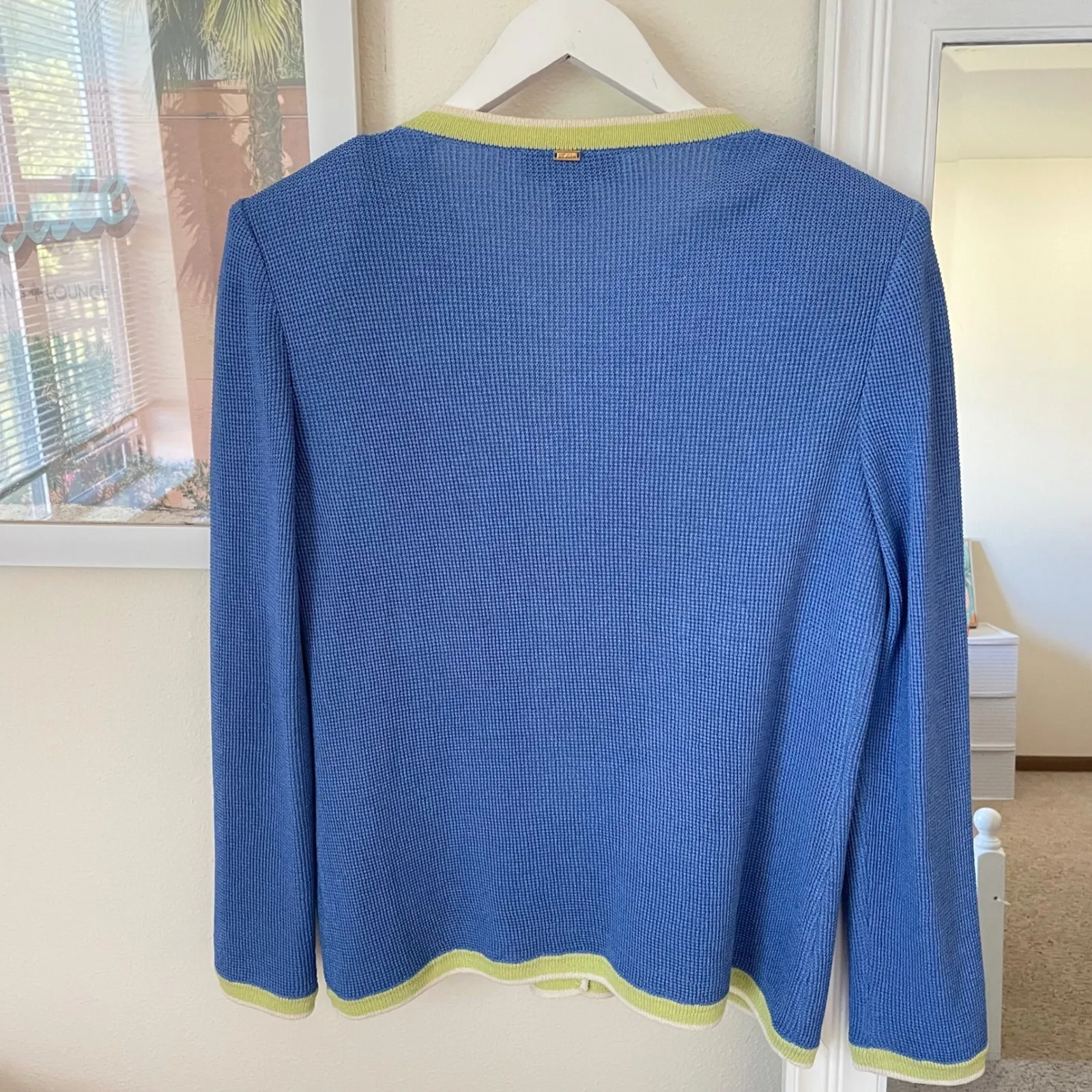 St. John  Santana Knit Patch Pocket Button Down Blazer Jacket - Image 6