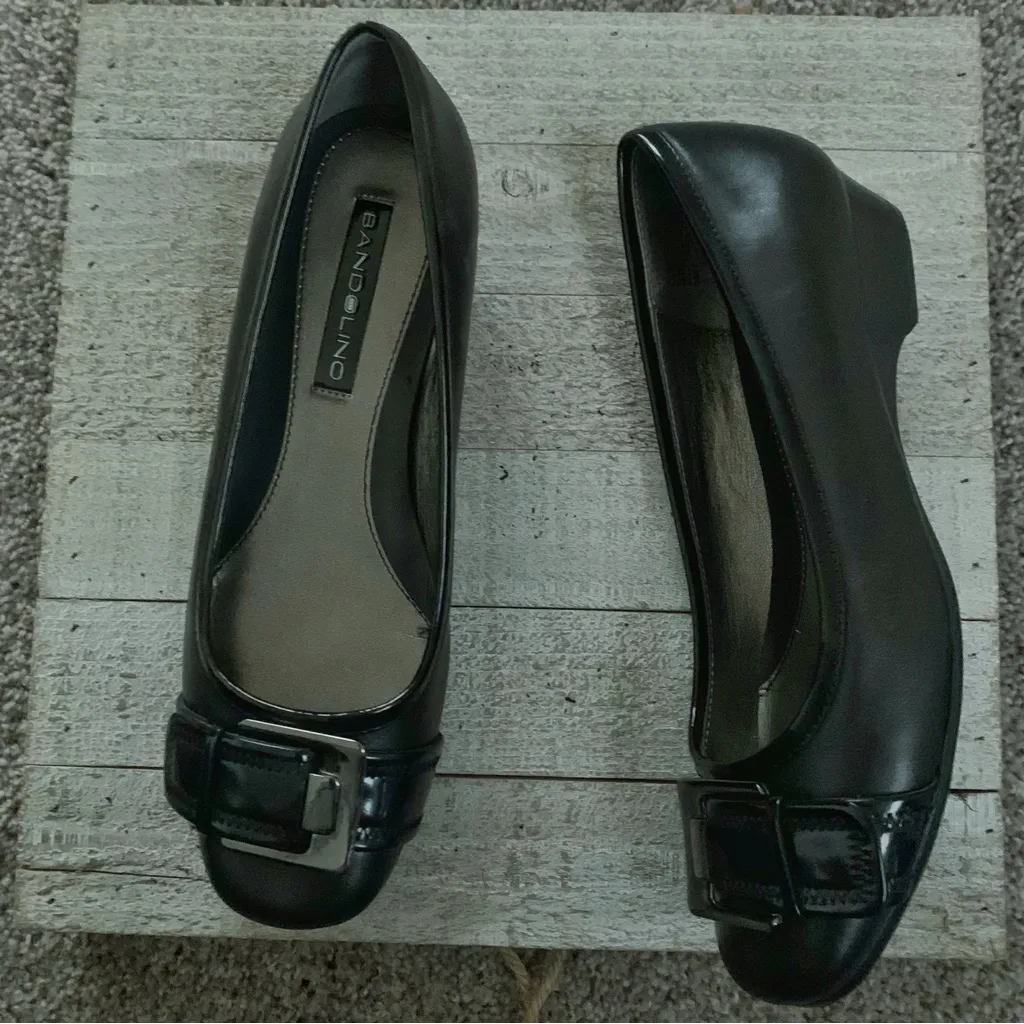 BANDOLINO BD HOLDEN BLACK FLATS WITH BUCKLE SZ 6 BRAND NEW W/BOX - Image 8