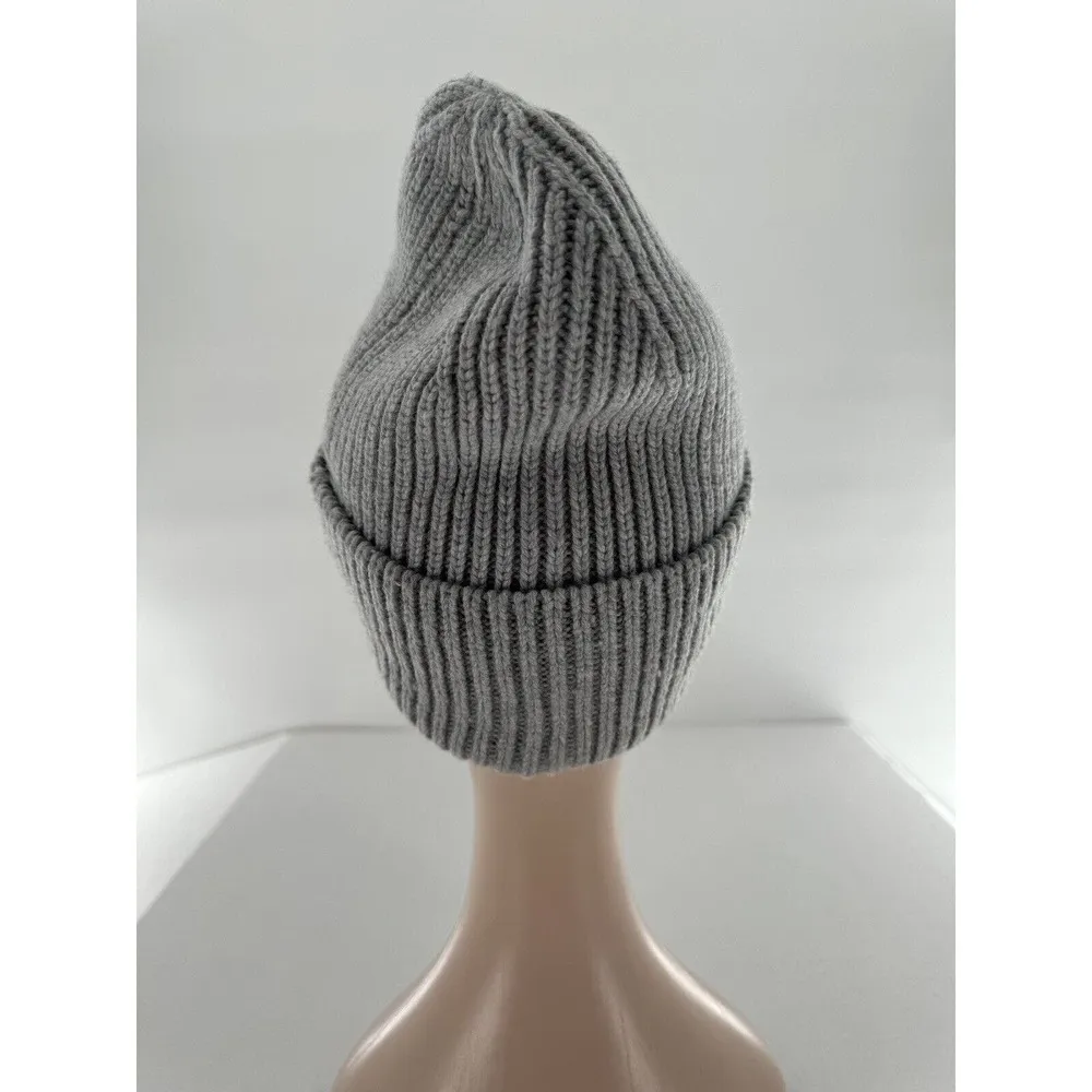 Athleta Hat Beanie Wool Women’s Grey One Size Slouchy Stripe Warm Casual Ribbed‍ - Image 3
