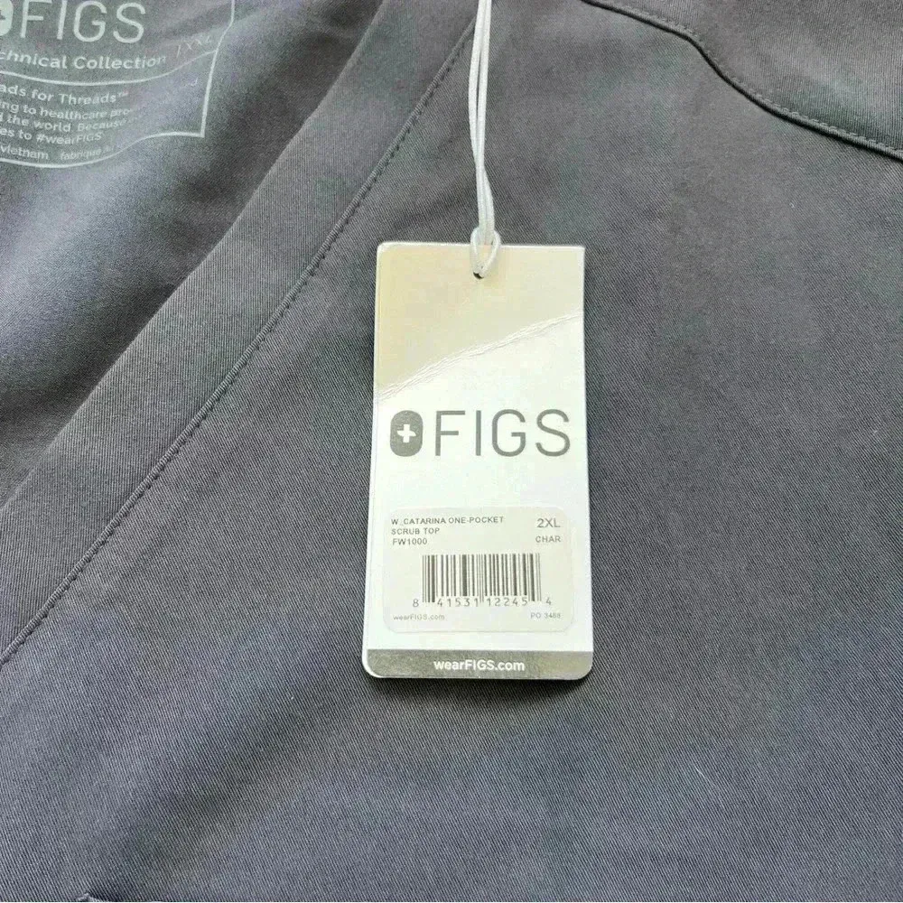 Figs Catarina One-Pocket Short Sleeves V-neck Scrub Top Size XXL - Image 9