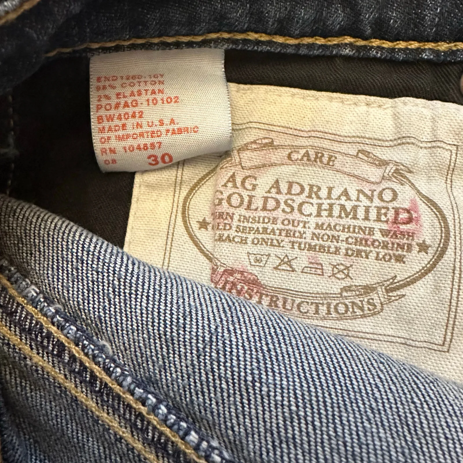 AG Denim Shorts sz 30 Dark Denim Shorts Jean Shorts - Image 2