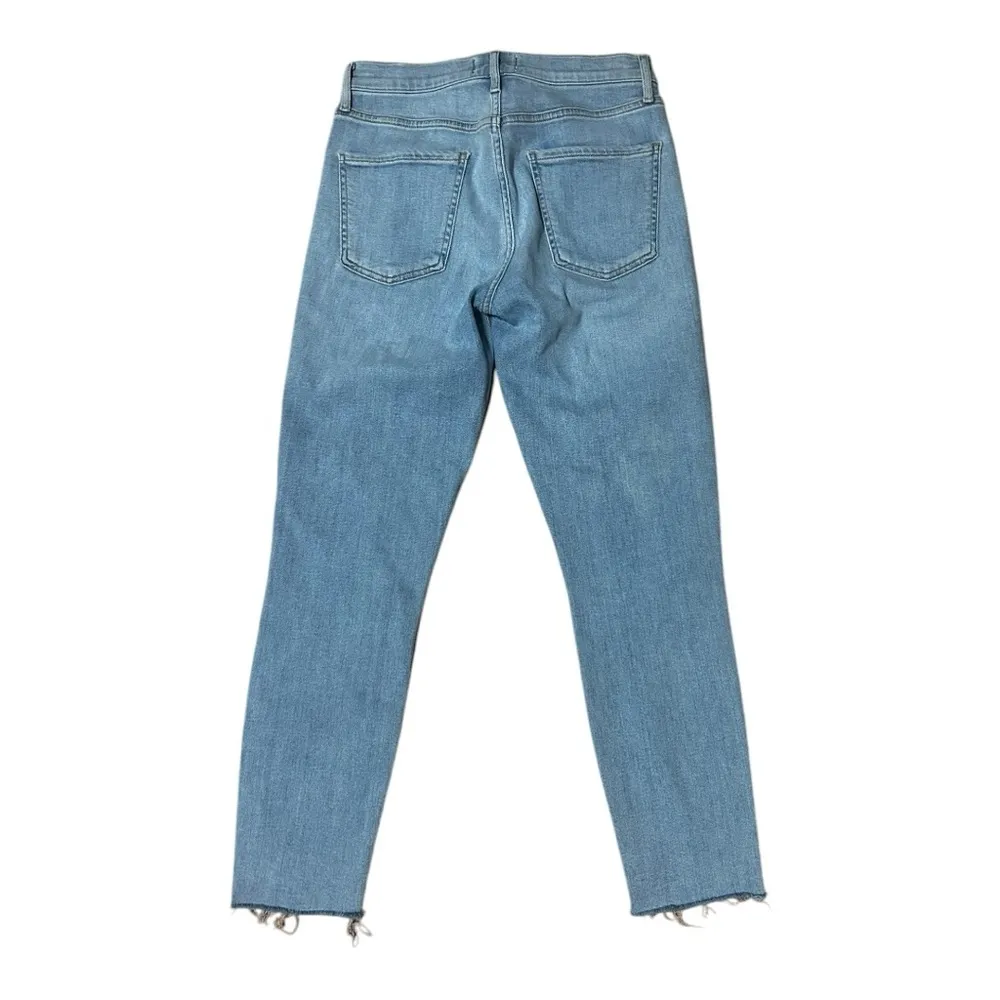 Agolde Sophie Light Wash Mid Rise Crop Jeans Raw Hem Size 27 Revolve - Image 8