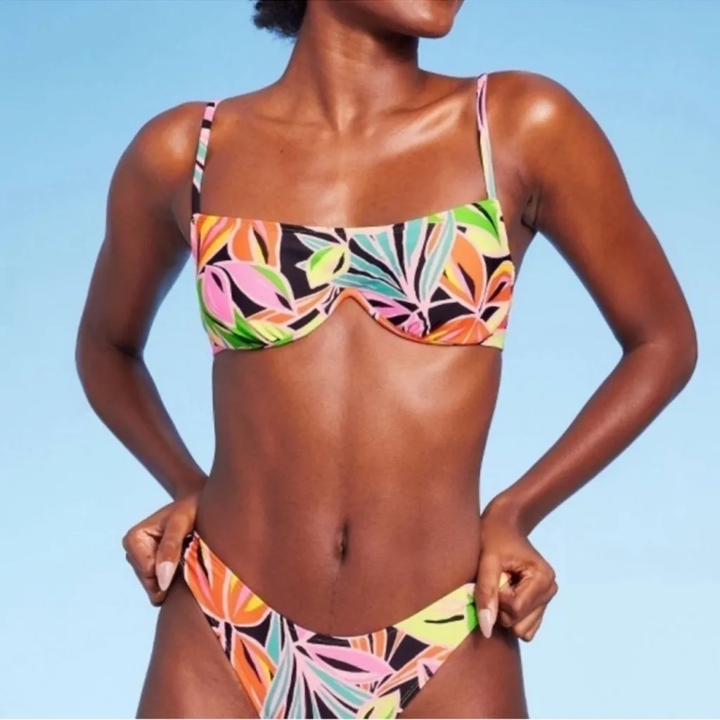 Wild Fable New bikini bottom Medium Green Tropical - Image 9