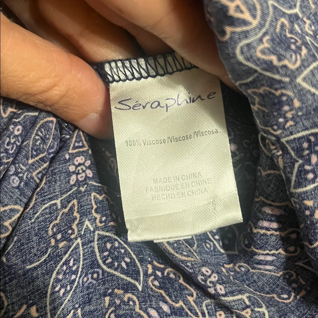 Seraphine Cara‎ Off Shoulder Maternity Maxi Dress Shirred Navy Blue 4 Size undefined - Image 12