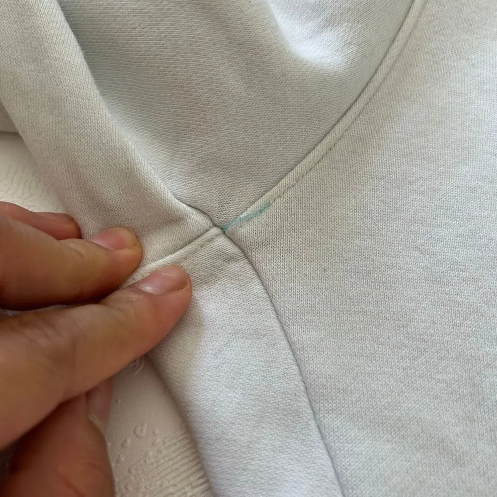 Nike Club Fleece Joggers Womens Small White Sweatpants Embroidered Swoosh - flaw - Image 11