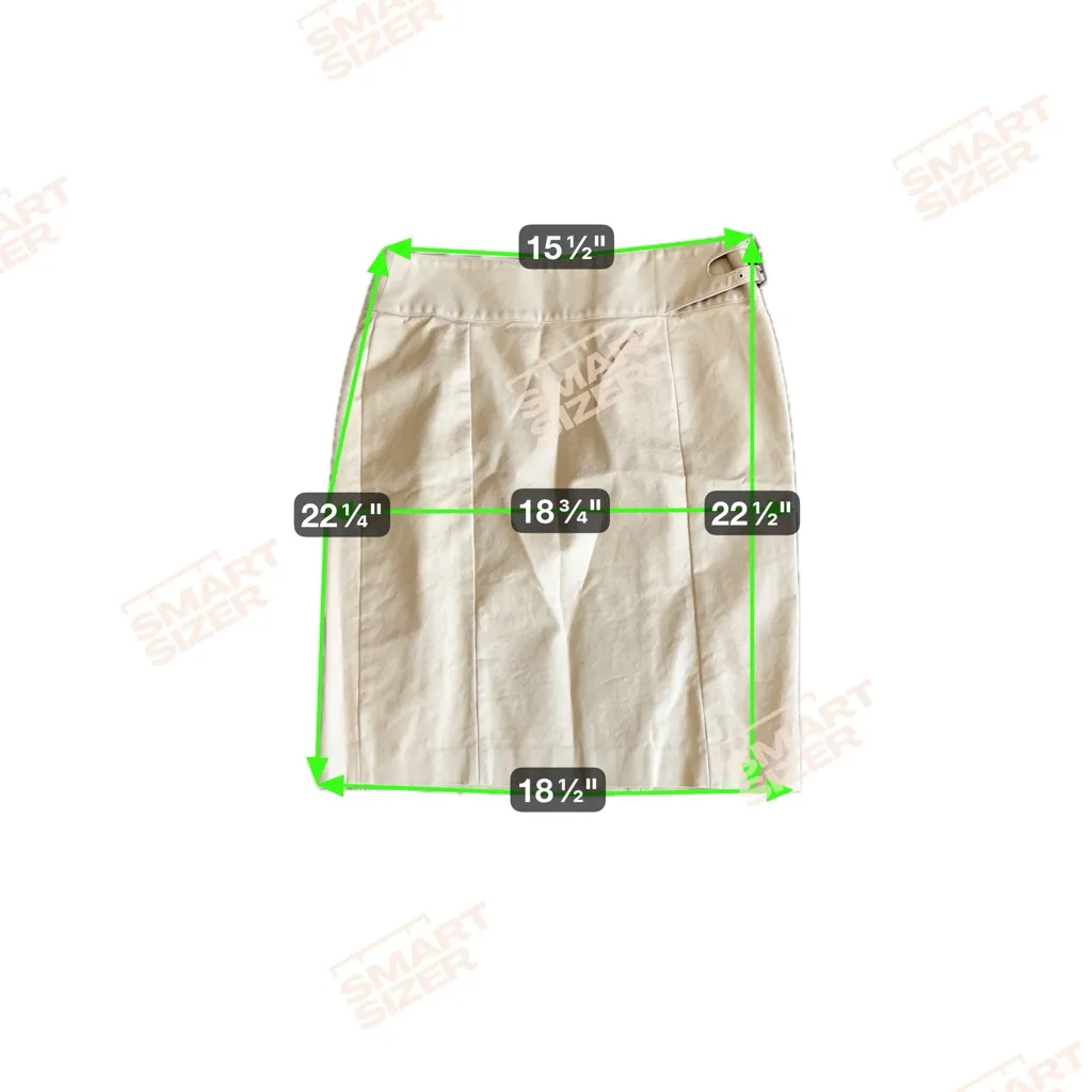 Ralph Lauren Beige Pencil Skirt with Buckle Accents Size 12 - Image 7