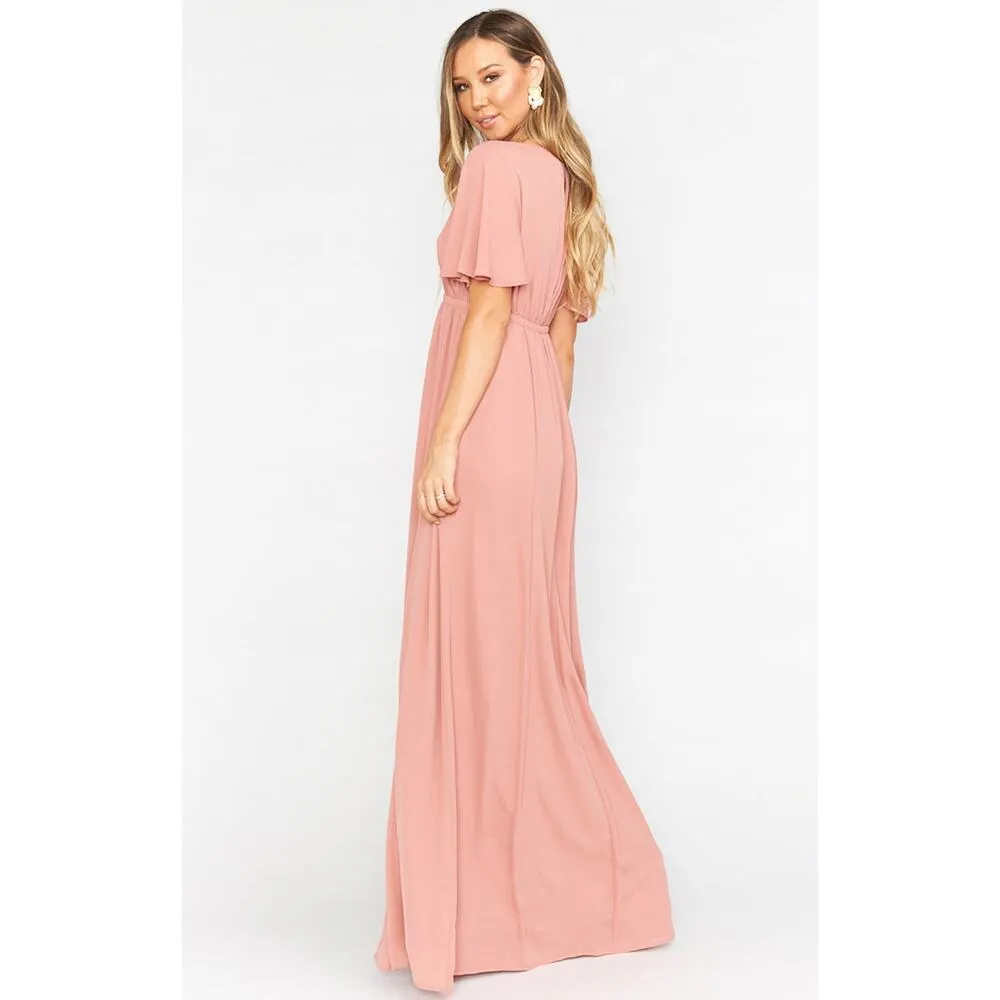 Show Me Your Mumu Emily Empire Maxi Dress in Rustic Mauve Crisp S NWT - Image 3