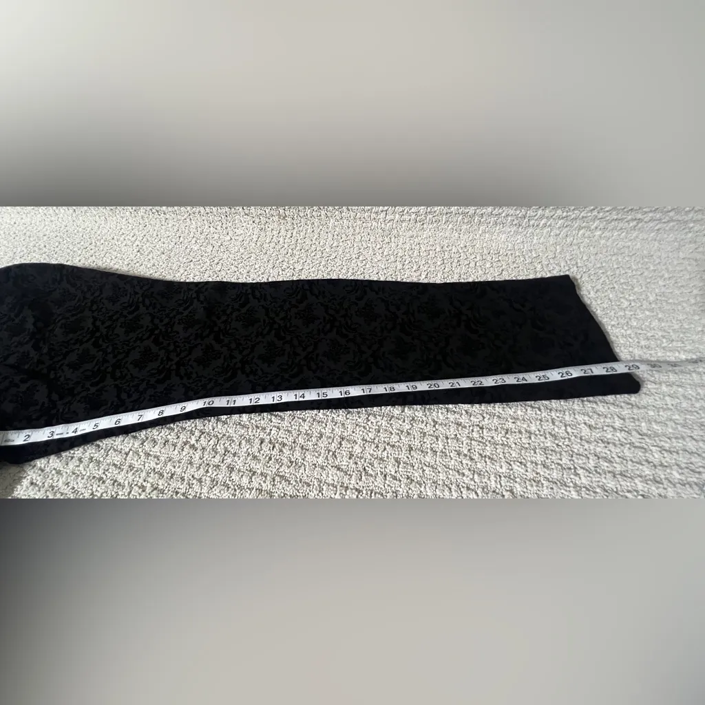 Charter Club Women’s  Velvet Floral Black straight leg pants - Image 3