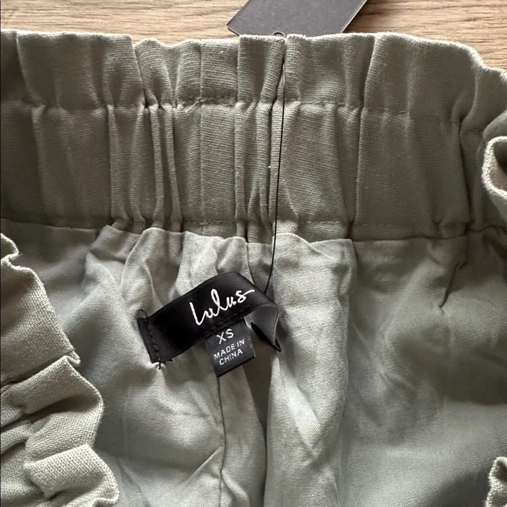 NWT Lulu's High Waist Sage Shorts Green Size XS - Image 8