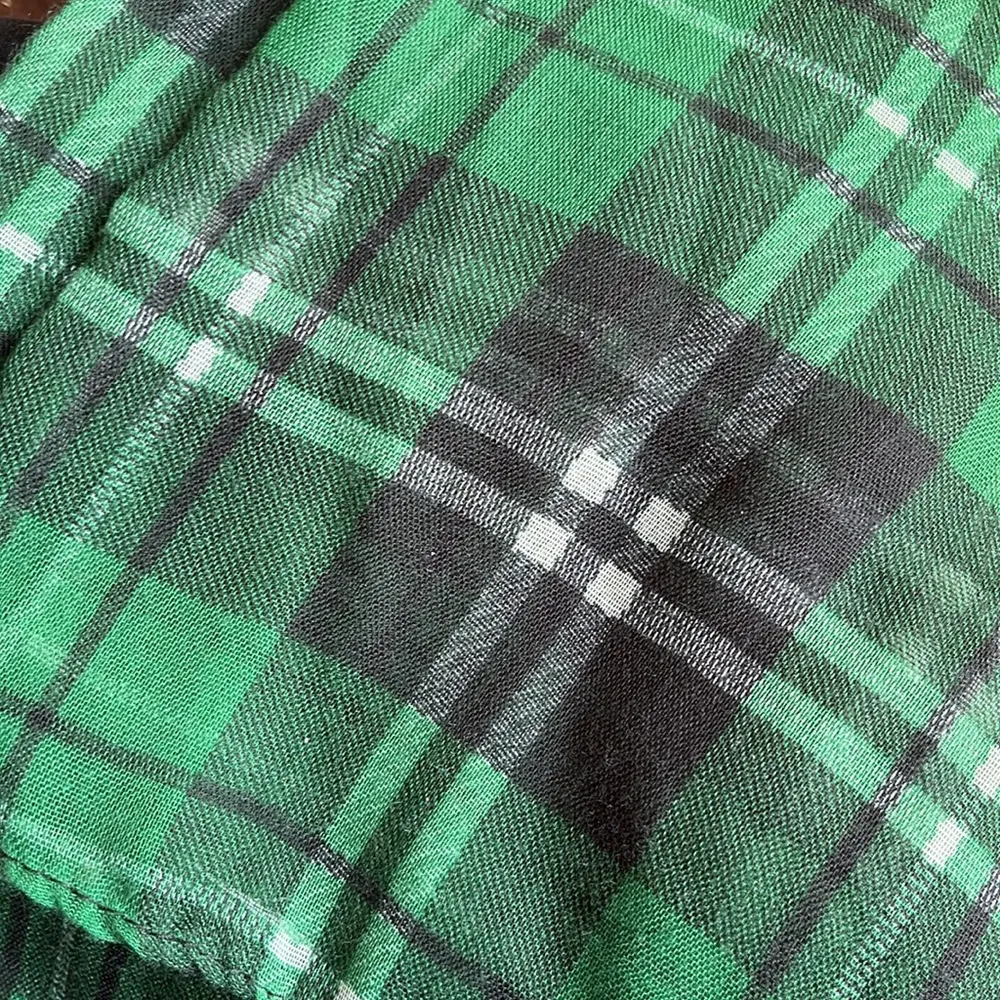 Green plaid infinity scarf - Image 6