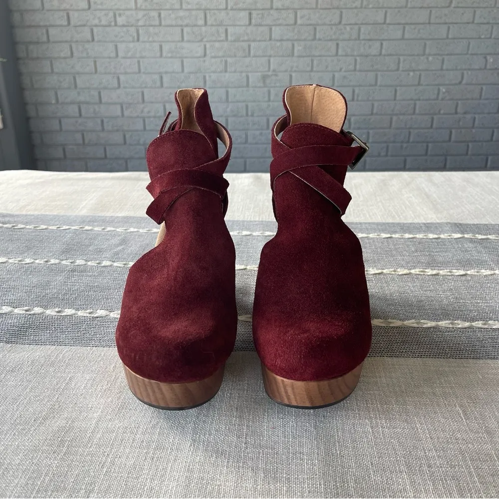 New Free People Cedar Clogs in Merlot Red Size 8 EU 38 - Image 4