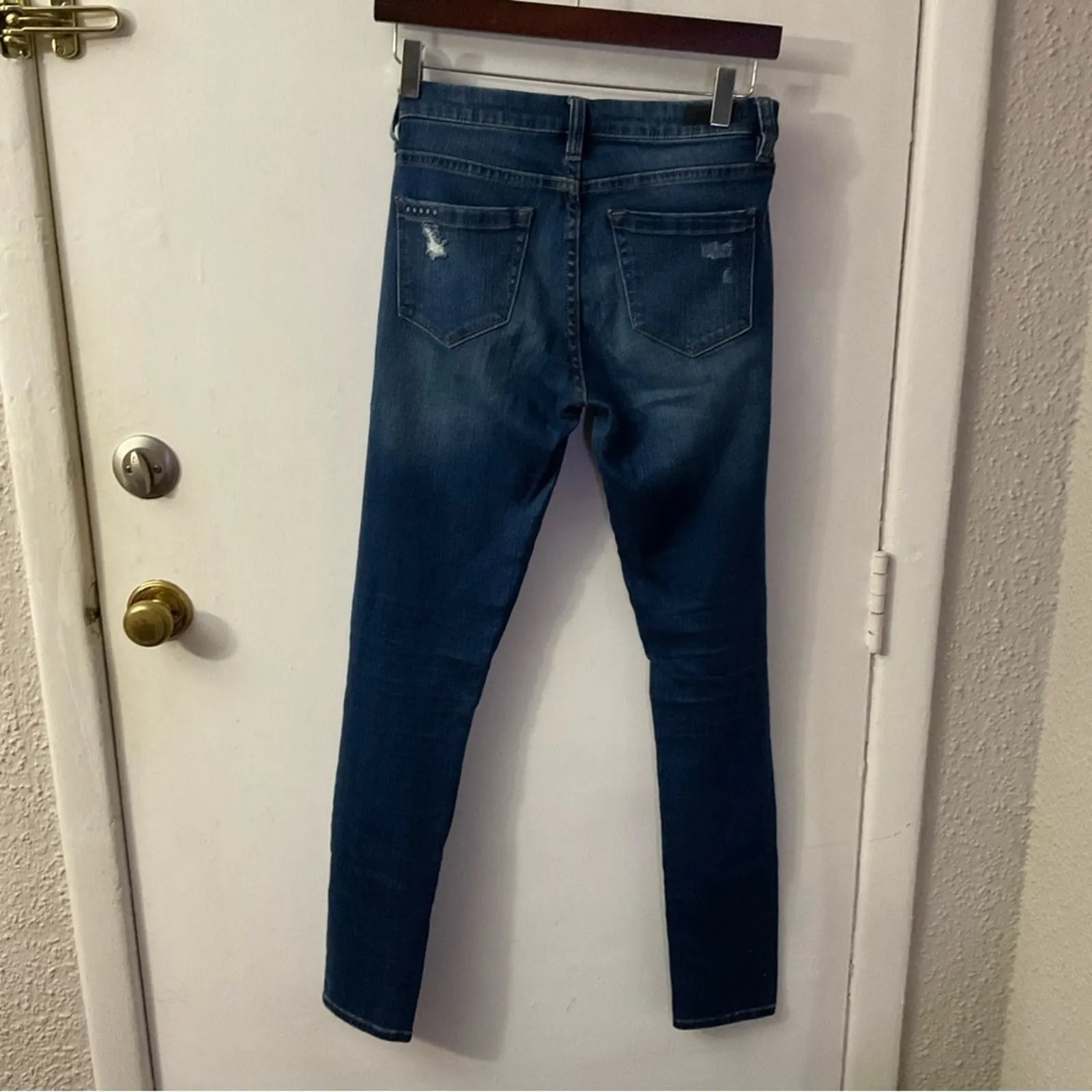 Blank NYC Distressed Zip Up Denim Jean 26 Casual Comfy Distressed Boho Festival - Image 2