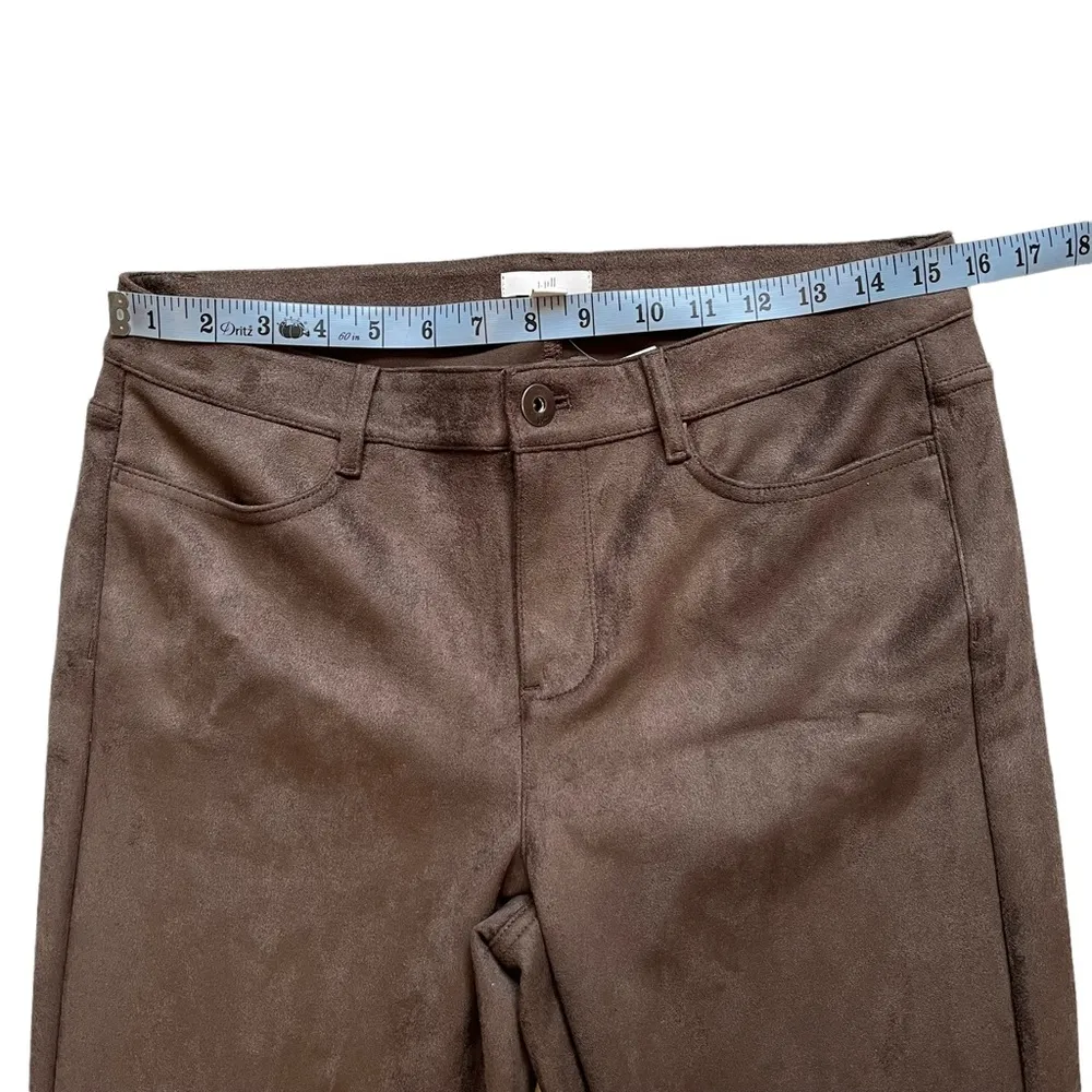 NWT, J. Jill Taylor Luxe Faux Suede Pants in Mocha - Image 9