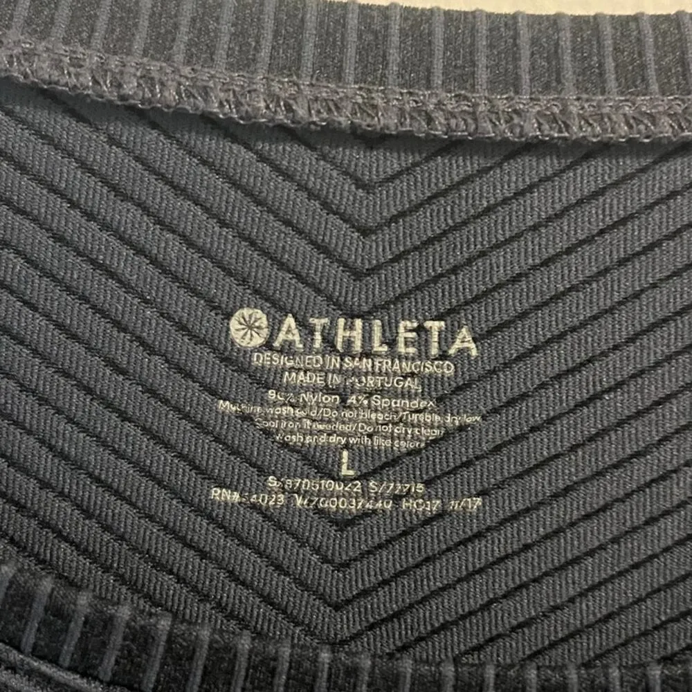 Athleta | Flurry Seamless Ribbed Crewneck | Activewear Top | Grey | Women's L - Image 3