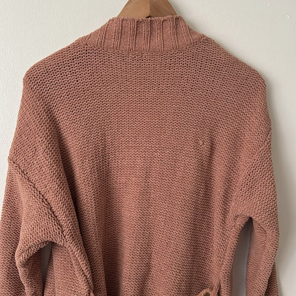 Aerie S Orange/Peach Oversized Cardigan Sweater - Image 7