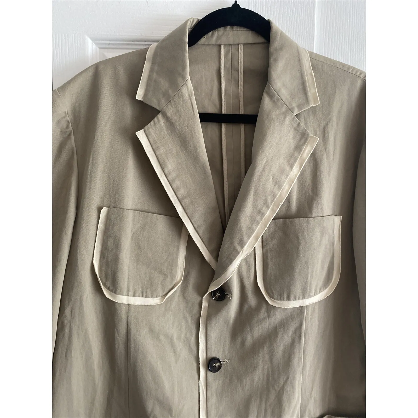 Gianfranco Ferre Women's EU 56 2XL Tan Blazer Jacket Italy Corpcore Quiet Luxury Brown Size XXL - Image 2