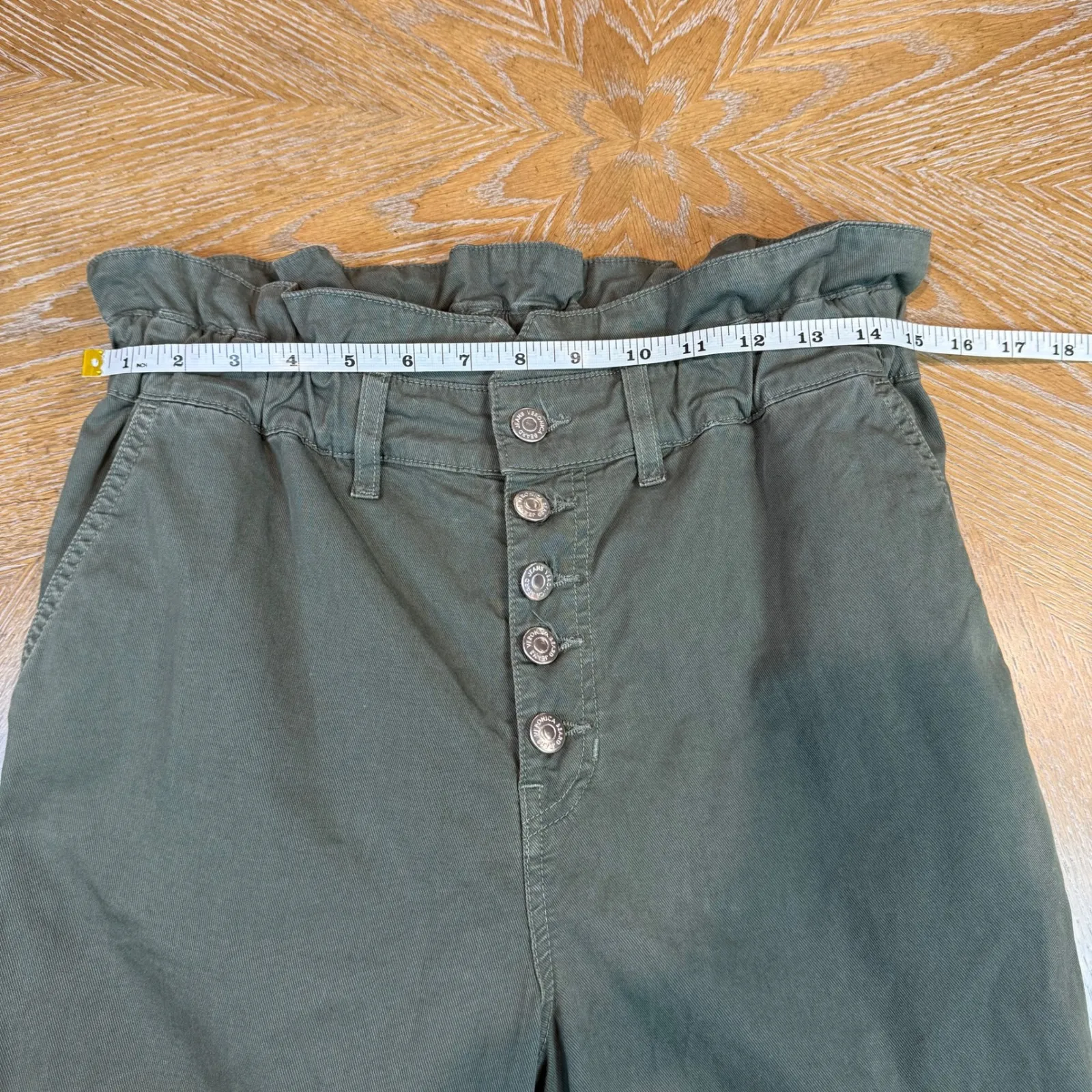 Veronica Beard Tedi Tapered High Rise Pants Joggers Army Green Size 29/8 - Image 9