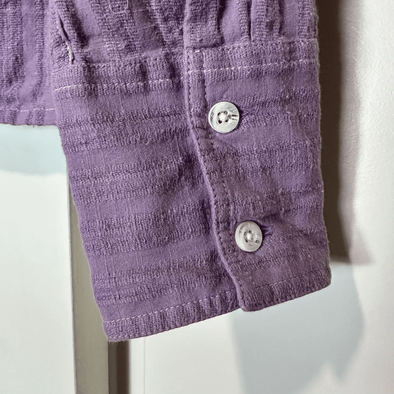 The North Face A5 Series Womens Button Up Shirt Top M Purple Long Sleeve‎ Cotton - Image 4