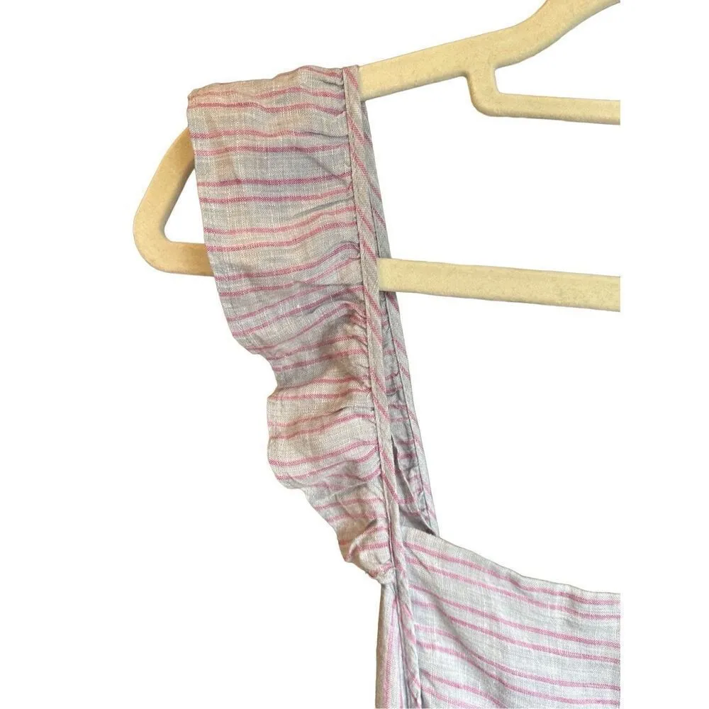 Anthropologie Elevenses Nantucket Linen Jumpsuit Lavender Lilac Sz 4 - Image 12