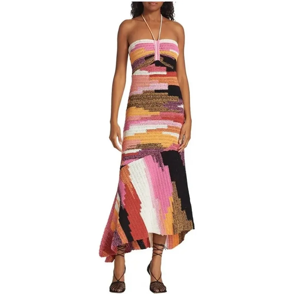 A. L.C. 100% cotton Nova Crochet Midi-Dress - Sedona Blossom NEW - Image 3