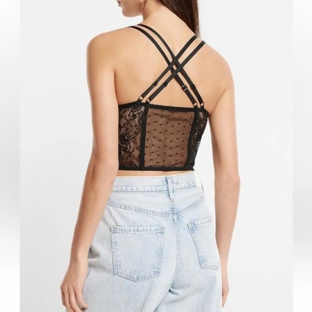 Express Lace Strappy Bustier Cropped - Image 3