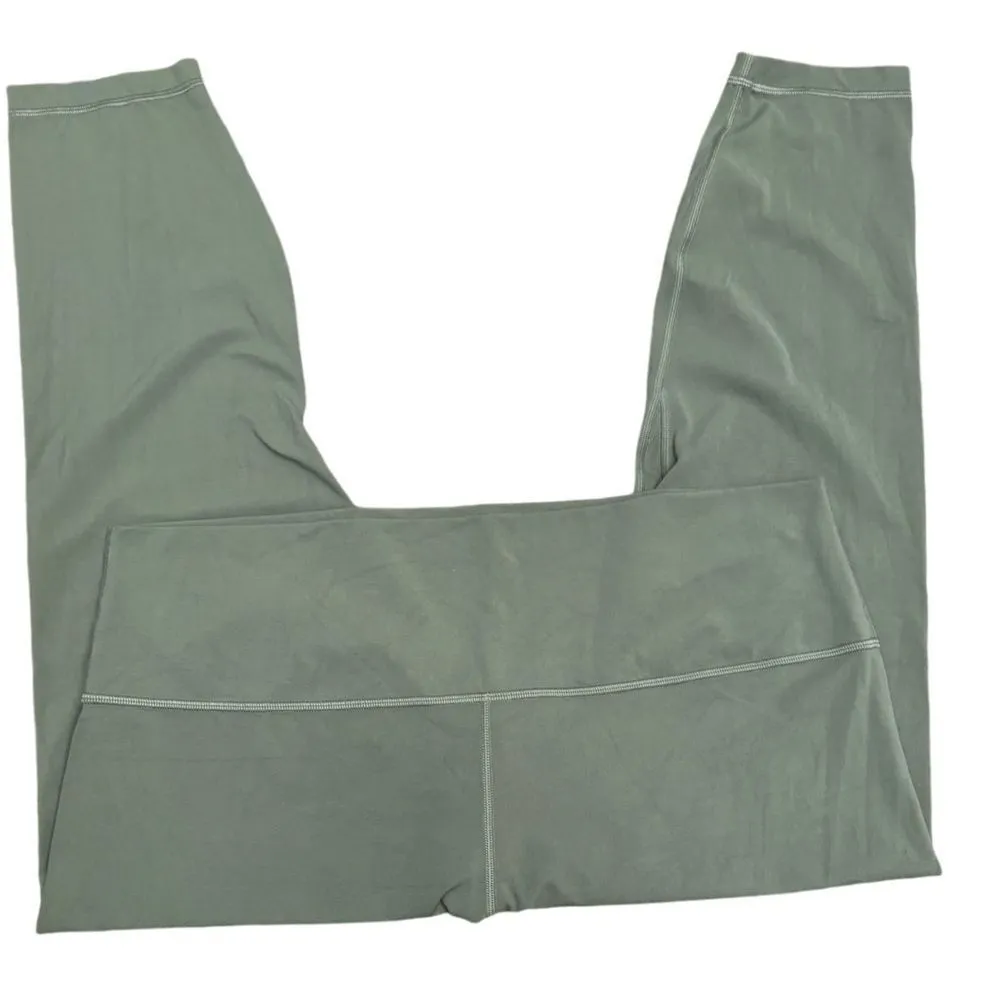  Lululemon Align Crop Leggings Fatigue Green Size 20 Nulu Like New - Image 8