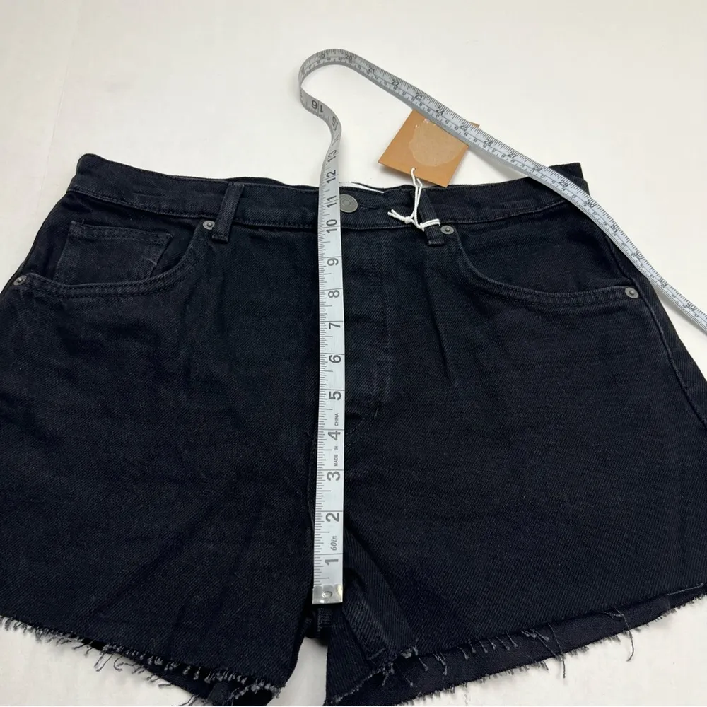 Reformation Jeans Charlie High Rise Jean Short Womens SZ 29 Black Button Fly NEW - Image 8