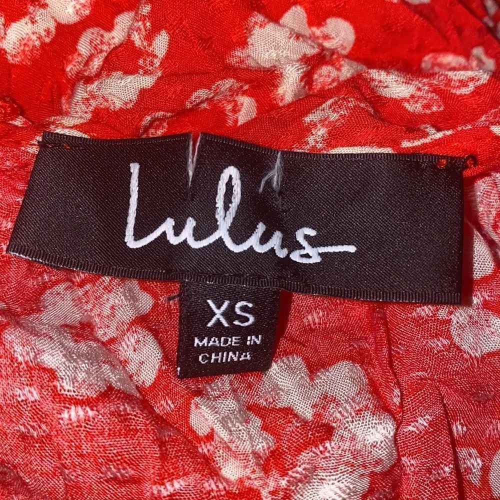 ✨ Garden Explorer Red Floral Print Mini Dress✨ Red Size XS - Image 7