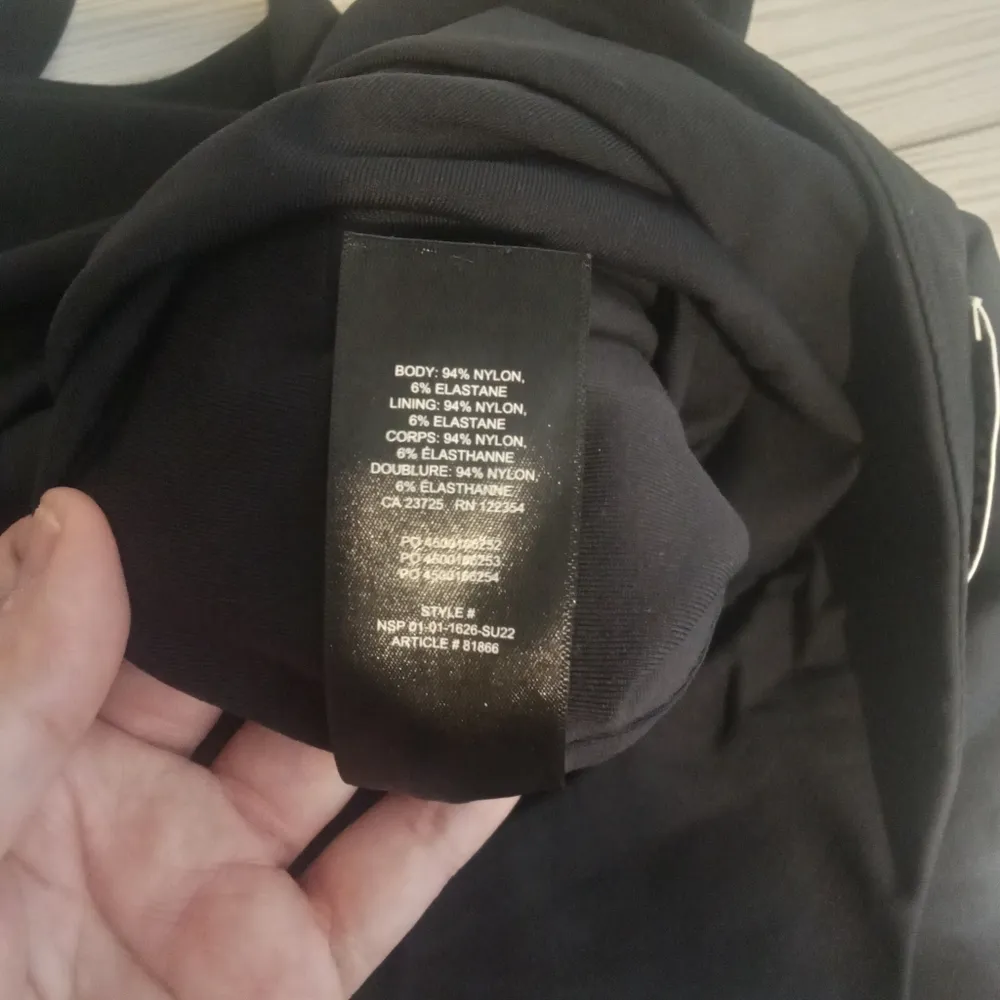 aritza bodysuit or swimsuit thong style black size large - Image 5