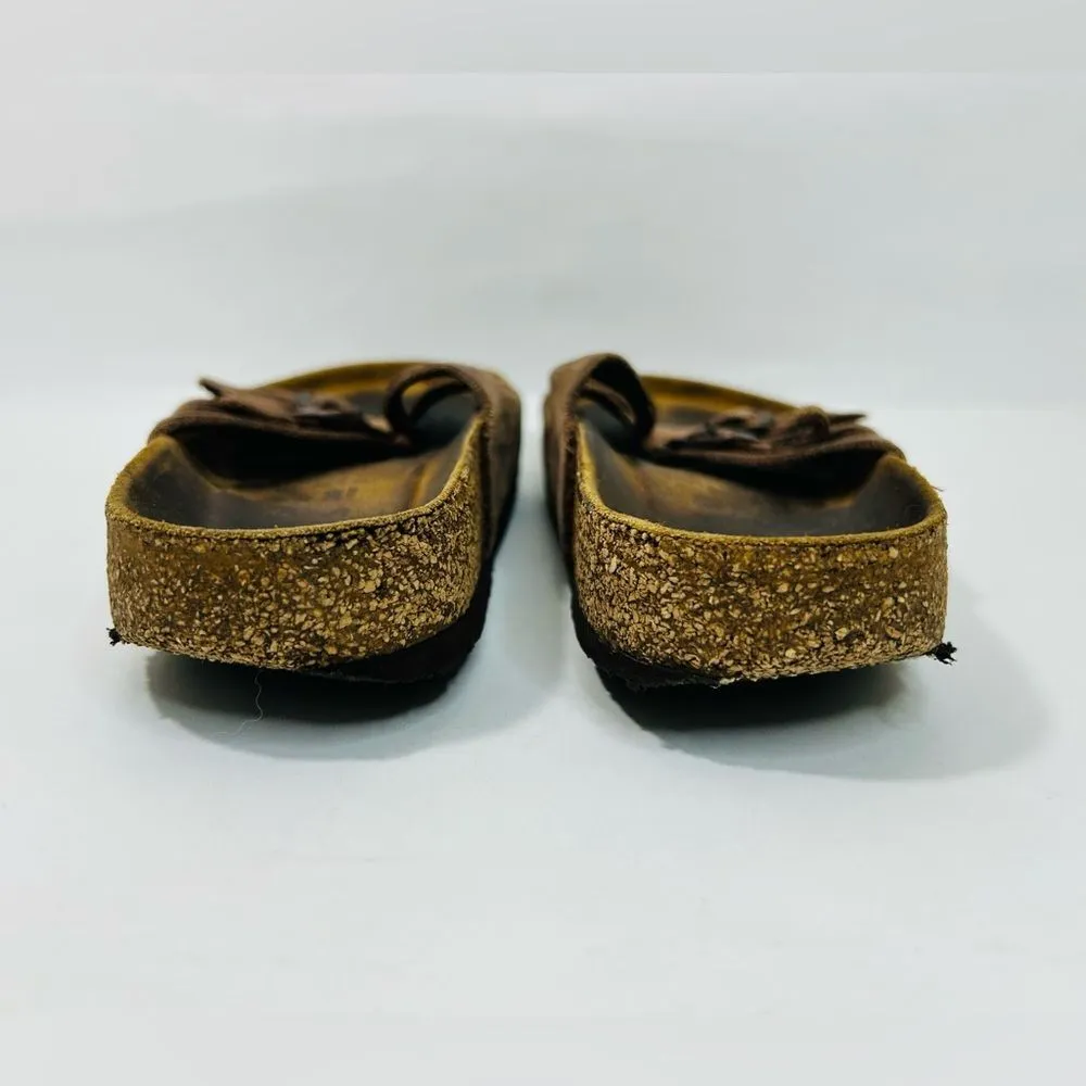 Birkenstock Grenada Soft Foodbed Brown Leather Sandals size 41 - Image 5