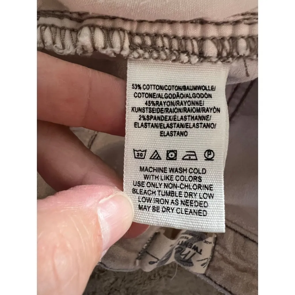 We The Free By Free People Beige Velvet-Like Pants W/ Pockets & Double Button Wa - Image 8