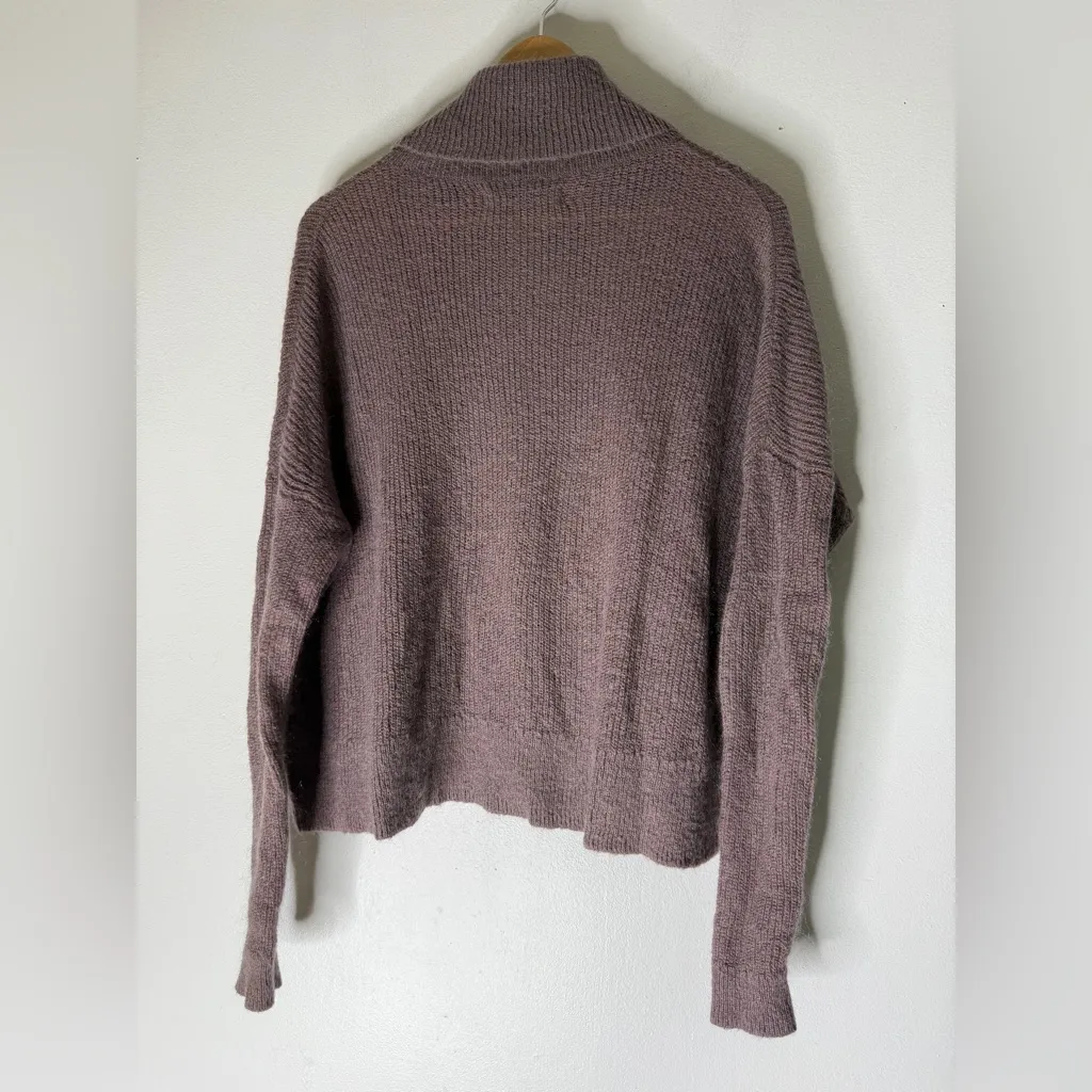 abercrombie fitch Purple Turtleneck Cowl Neck Sweater Mohair Blend Small - Image 2
