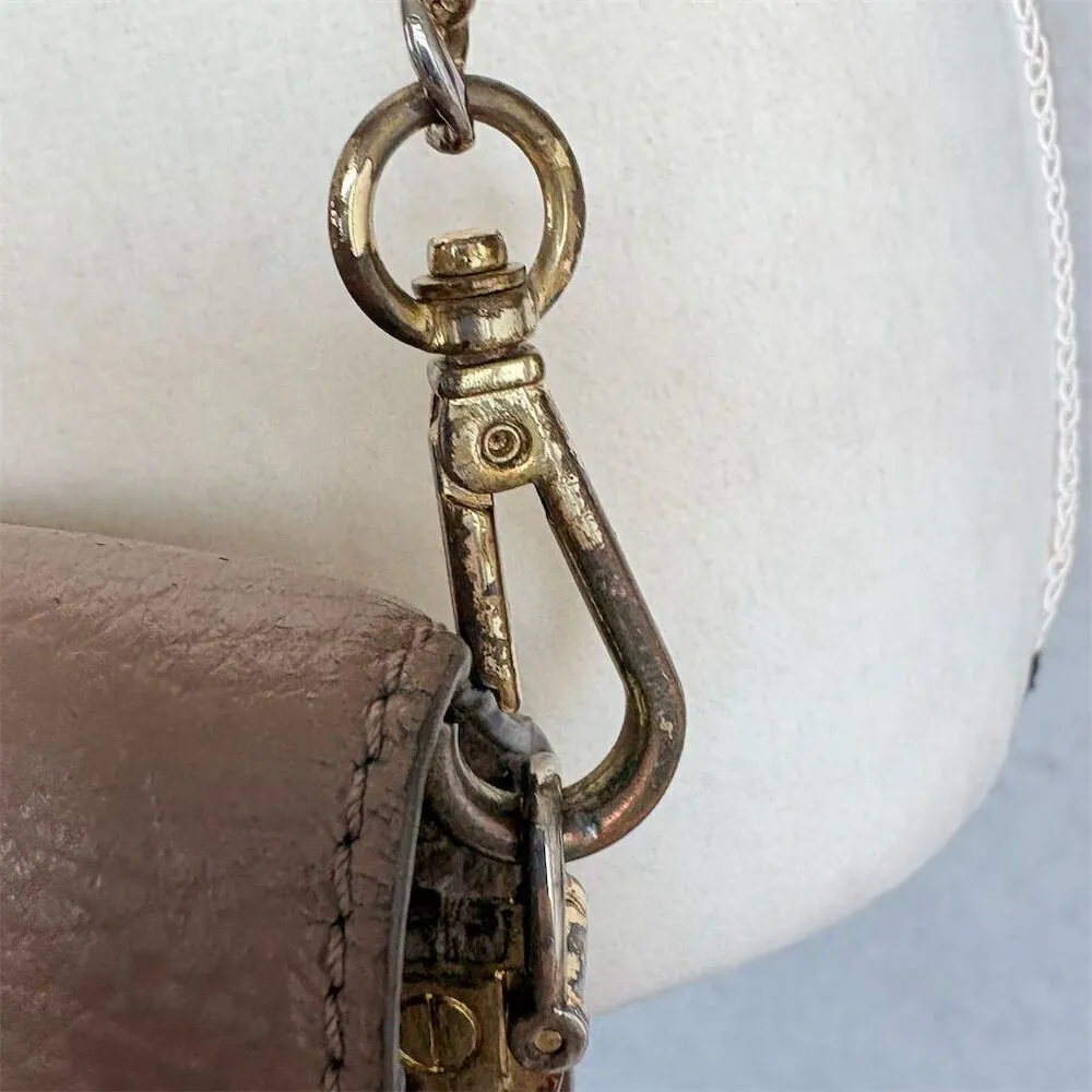 TMRW Studio Women's Dusty Pink Leather Crossbody Clutch Bag Tan - Image 7