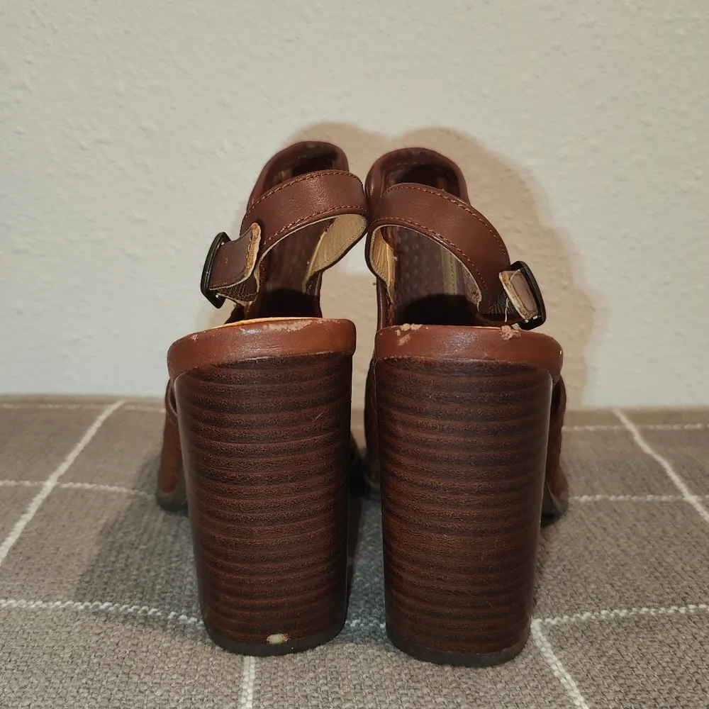 Kelsi Dagger  Brooklyn Woven Peep Toe Heels Sandals - Image 4