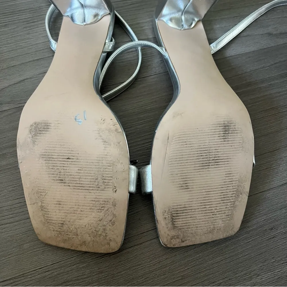 Steve Madden Luxe Metallic Block Healed Strappy Sandal Square Toe Luxe 11M - Image 8