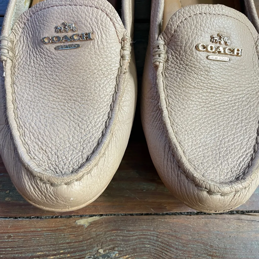 Coach Marley Driver Leather Loafers Quiet Luxury Slip On Metal Logo- Sz 6 🧡🎀 - Image 3