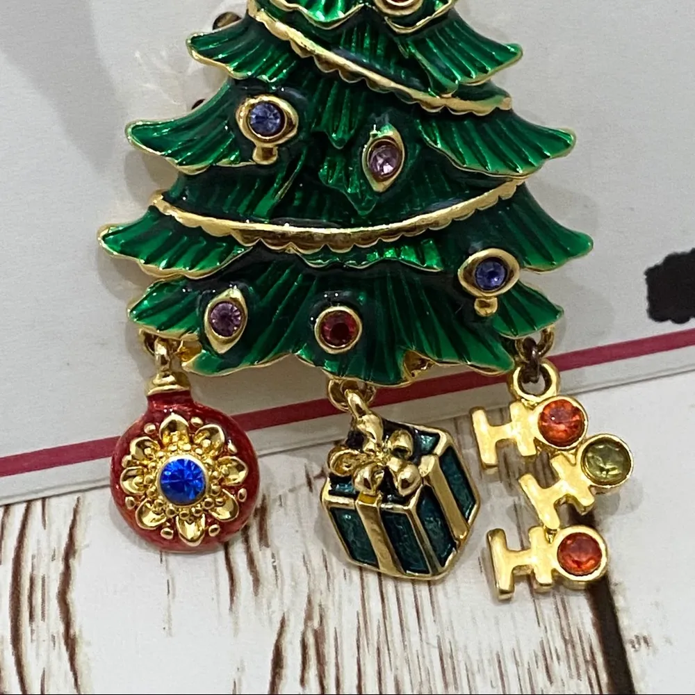 Rare Christopher Radko Christmas Tree Brooch - Image 8