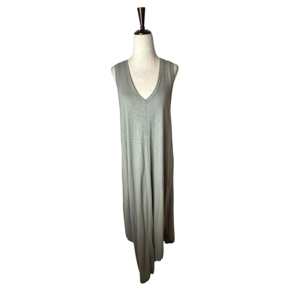 Z Supply Dress Women Large Gray Green Reverie Handkerchief Maxi Athleisure - Image 2
