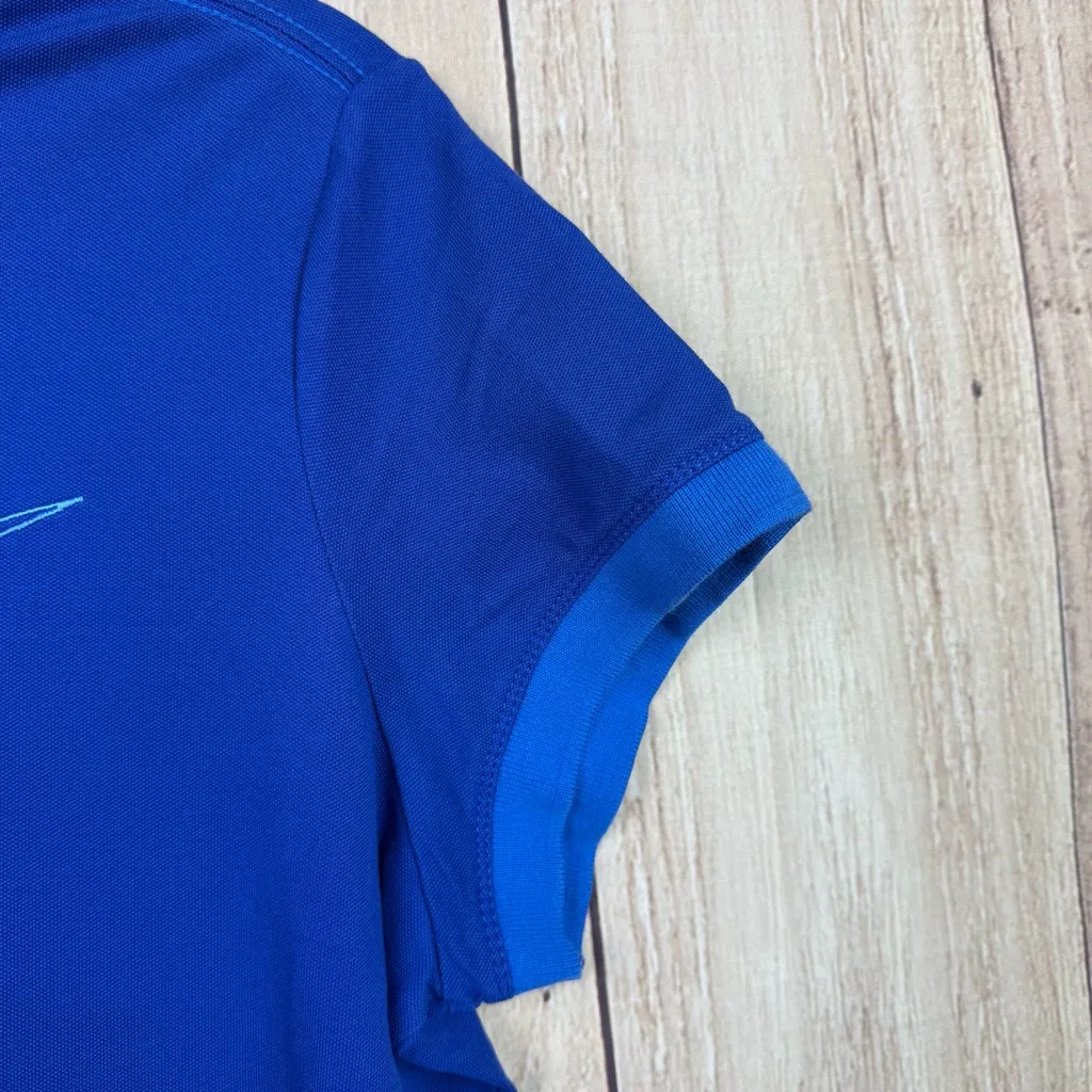 Nike Women's Royal Blue Button Down Shirt - Image 4