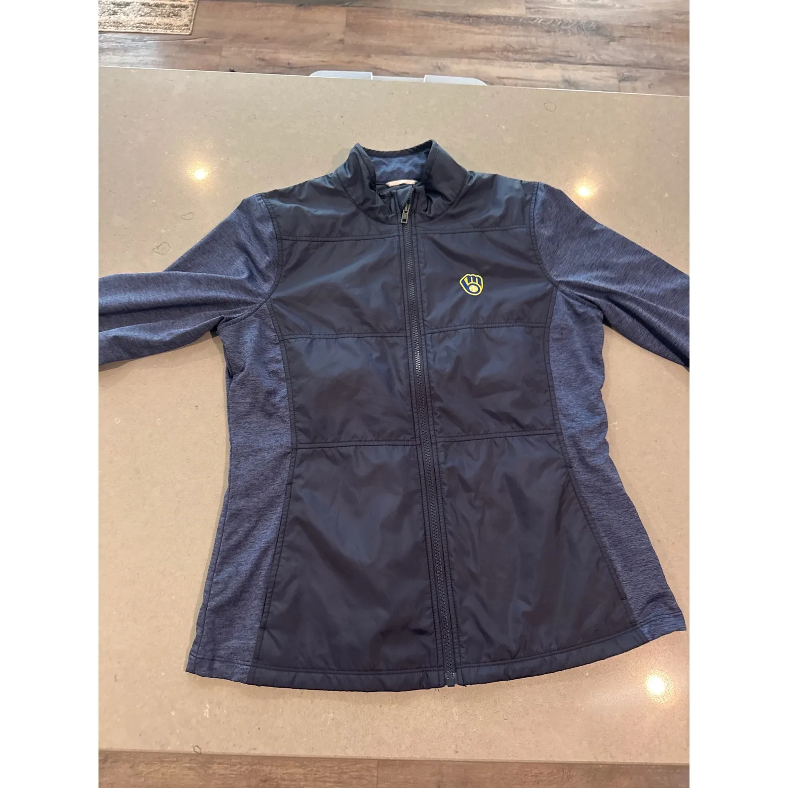 Cutter & Buck Milwaukee Brewers Full Zip Jacket L Women's VB drytec spf50‎ - Image 2