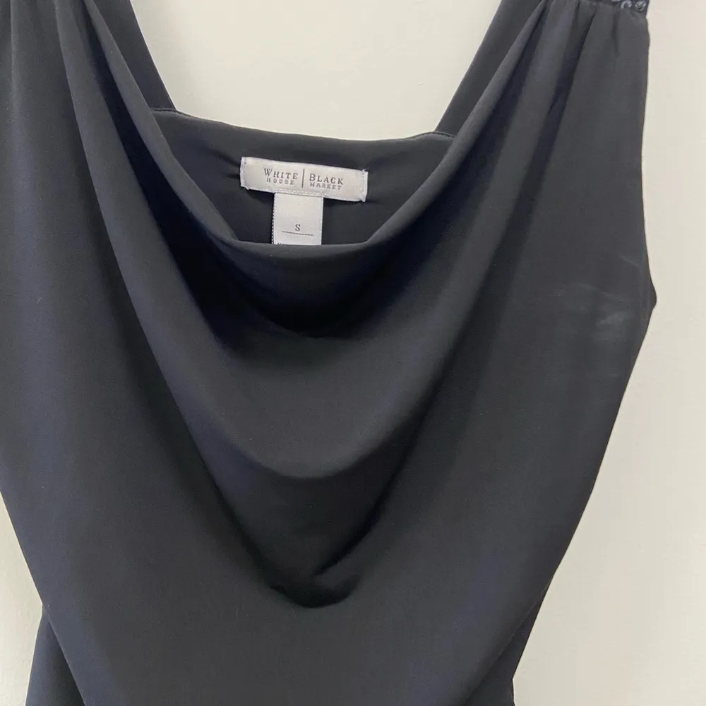 White House Black Market small ladies black dressy tank beaded party cocktail - Image 2