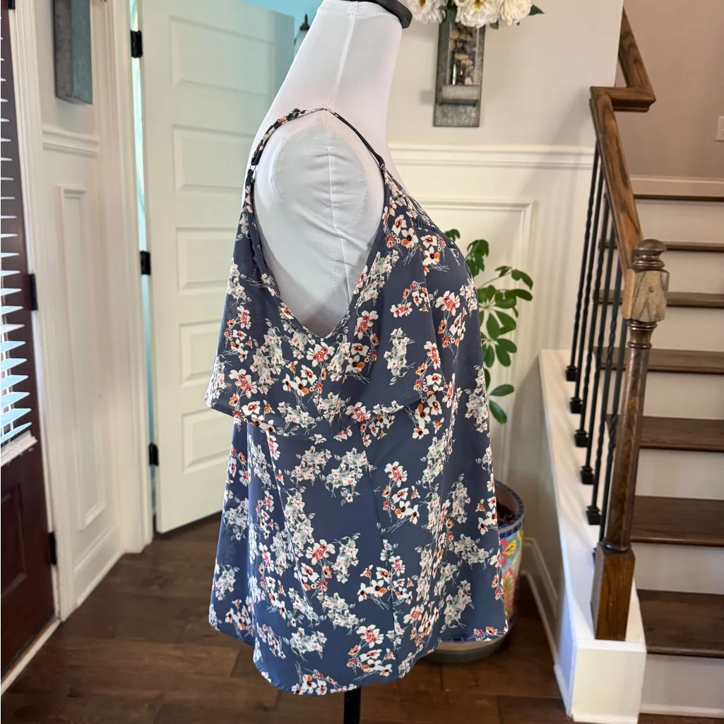 Sienna Sky NWOT Floral Cold Shoulder Blouse with Adjustable Straps - Image 4