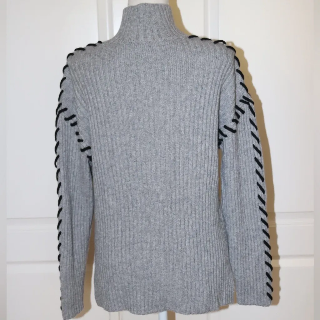 RAILS Liam Sweater Heather Grey Wool Size Small - Image 6