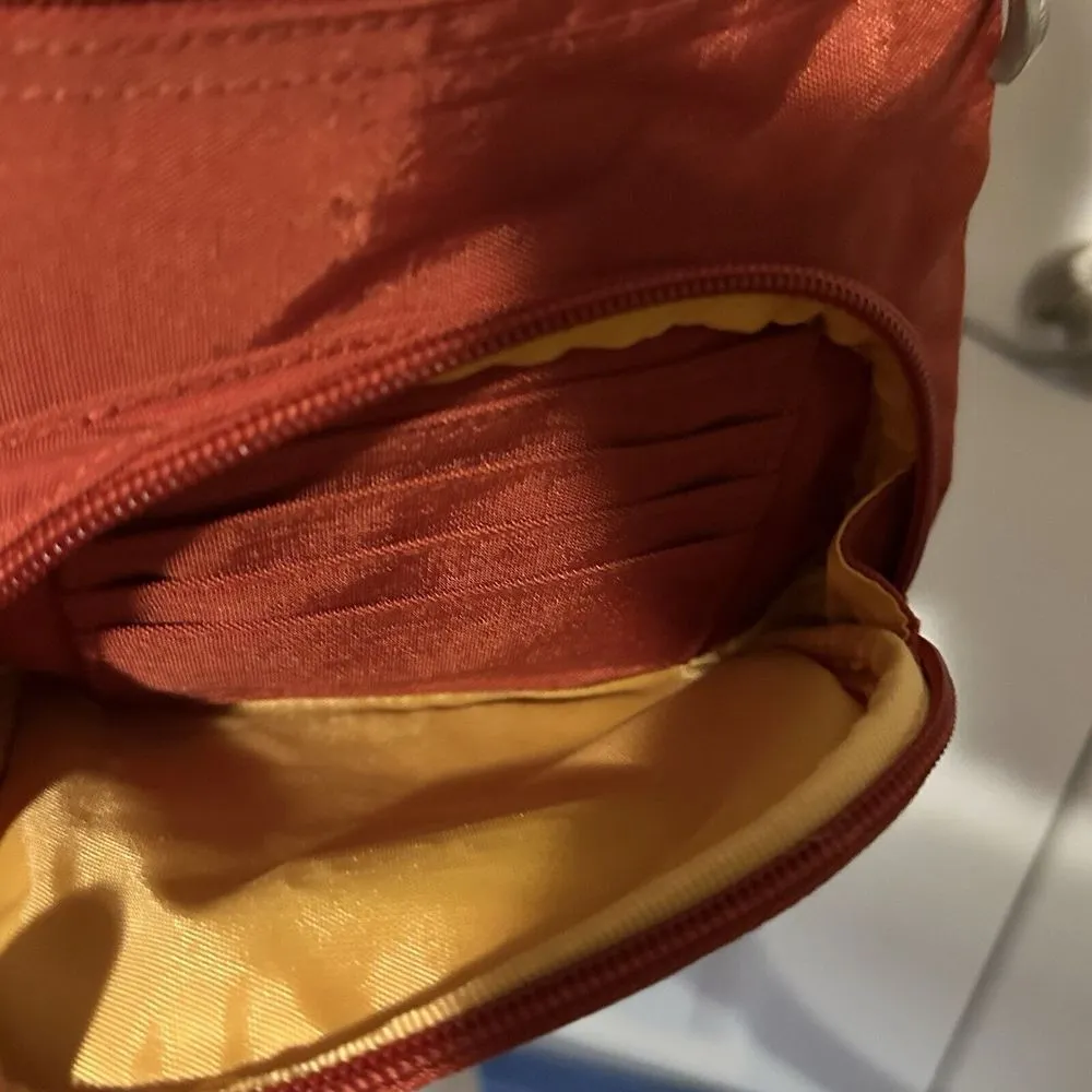 Wallet Crossbody Purse Organizer ID Lightweight Travel Burnt Orange - Image 3