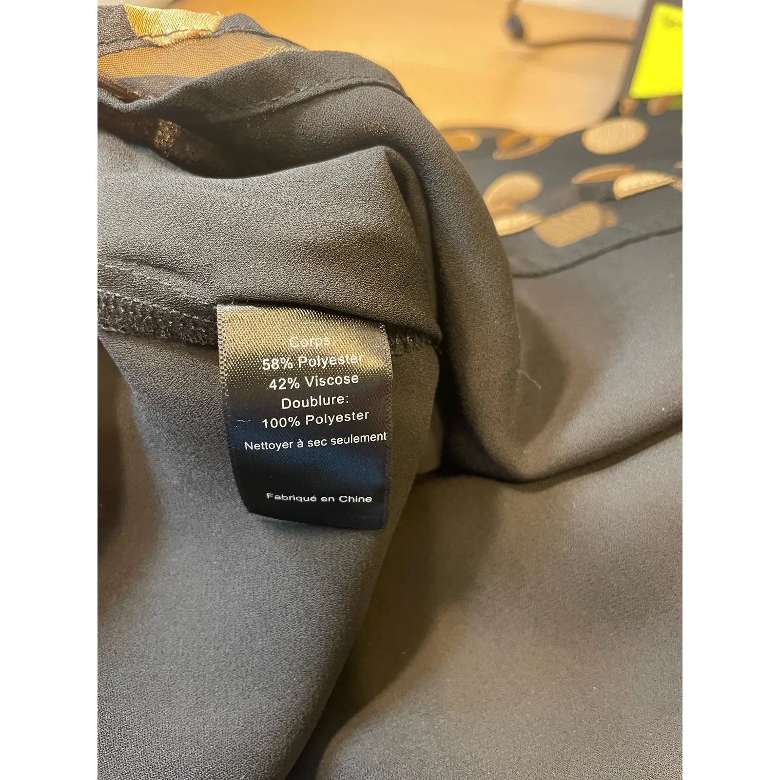 ASTR the Label Mini Cocktail Dress Small Sheer Black Gold Back Cut Out Club - Image 8