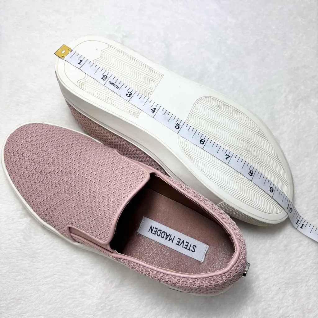 Steve‎ Madden Blush Pink Knit Slip-On Shoes Align Loafers Size 7 - Image 9